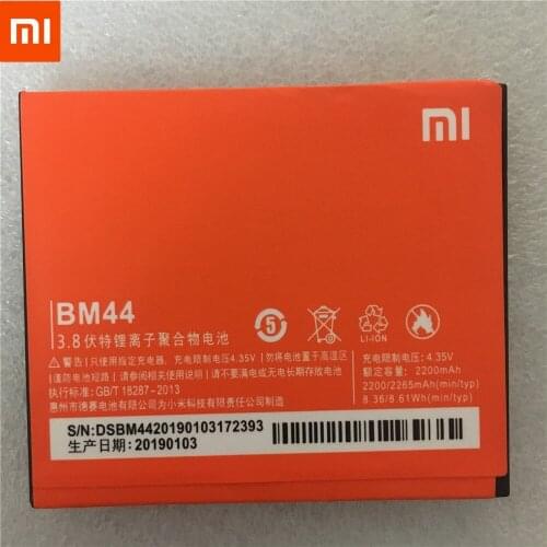 For Xiaomi Redmi 2 Battery High Quality BM44 2200mAh Replacement Battery for Xiaomi Hongmi 2 Red Rice 2 Redmi 2 Smart Phone