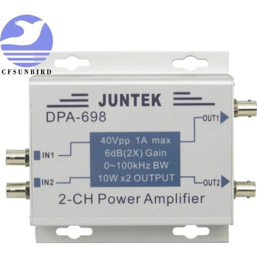 DPA-698 high power dual channel DDS function signal generator power amplifier DC power amplifier 40Vpp