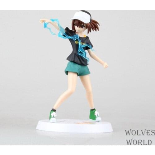 Anime Toaru Kagaku no Railgun Misaka Mikoto PVC Action Figure Collectible Model doll toy 20cm