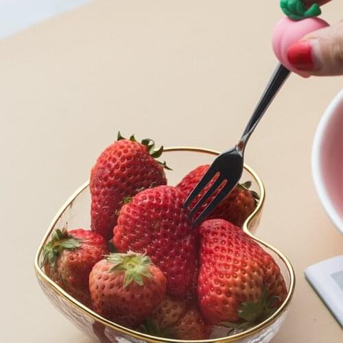Fruit-shaped stainless steel fruit fork creative stainless steel dessert spoon fruit fork stainless steel fruit spoon cutlery