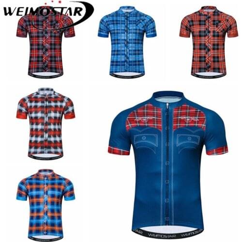 Weimostar Mens Cycling Jersey Bike Jersey Tops Summer Team Bicycle Clothing Cycle Wear Shirt Ropa Ciclismo MTB