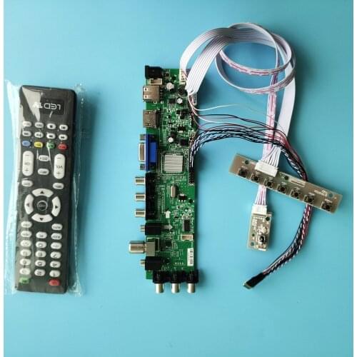 Kit For LTN156KT02-C01/LTN156KT02-301 DVB-T DVB-T2 40pin board digital LED USB VGA TV Signal controller HDMI AV 1600X900 remote
