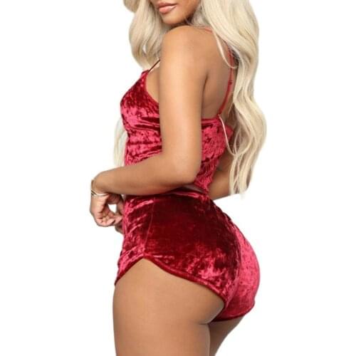 Sexy Women Lingerie Set V-neck Suede Lingerie Female Underwear Sleepwear Nightdress Pajamas Shorts Bra Exotic Sets Clothing