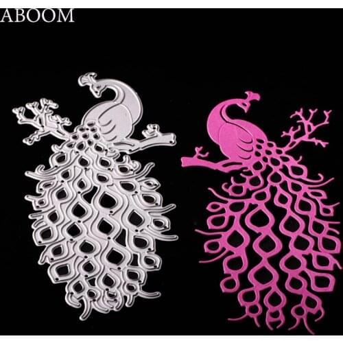 ABOOM Hot Scrapbooking DIY Cute Peacock Shape Metal Steel Cutting Die Flower Book Photo Album Art Card Dies Cut Embossing Folder