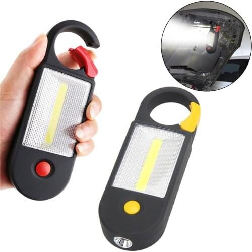 Mini Portable Lantern Tent Light COB LED Emergency Lamp Waterproof Hanging Hook Flashlight for Camping 2 Modes Use AAA