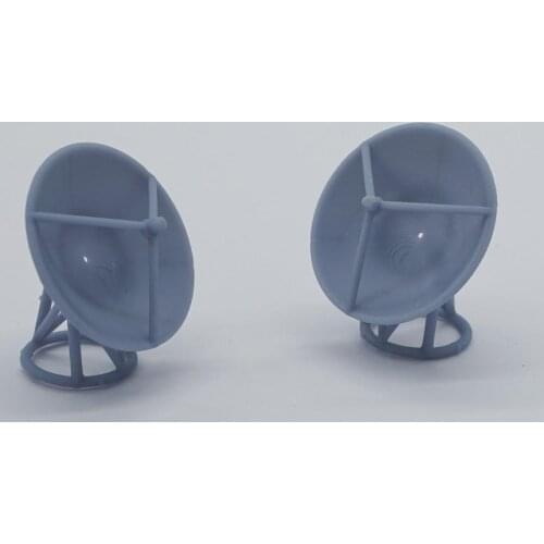 Outland Models Model Railroad Scenery Parabolic Antenna x2 Scale N 1:150