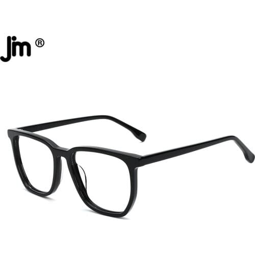 JM Acetate Frame Square Blue Light Glasses Men Women Computer Anti Blue Ray Clear Fake Glasses
