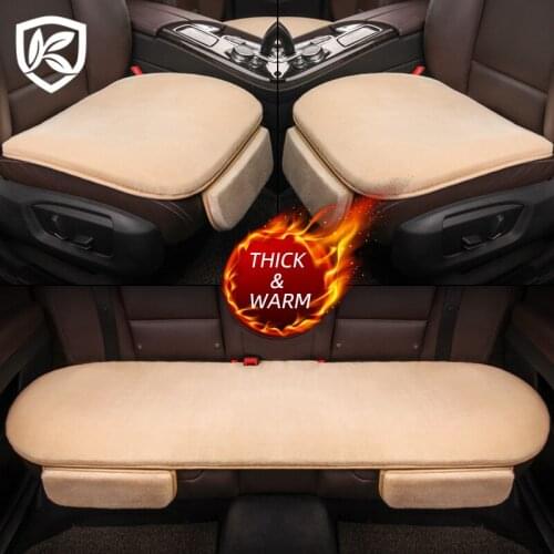Karcle Warm Car Seat Cover set Universal Winter Plush Cushion Fur Material For Car Seat Protector Mat Car Interior Accessories