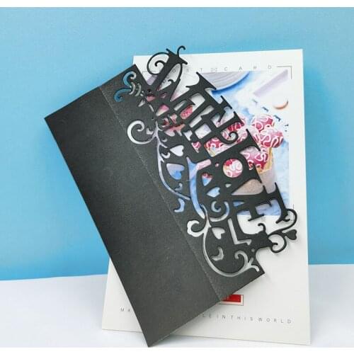 New Cutting Dies Scrapbooking Molds With Love Notebook Photo Album Manual Greeting Card Hand Account Carbon Steel Cutter Die