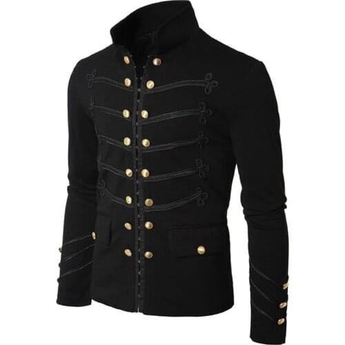 Clothing Mens Spring and Autumn Hot Sale Coat Solid Color Slim Gothic Style Fashion Boy Casual Jacket S-5XL