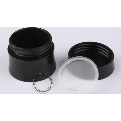 Wholesale DIY Essential Excellent 15g/15ml Plastic Black Cream Jar 1/2oz Small Cosmetic Containers PP Bottle 50pcs Free Shipping