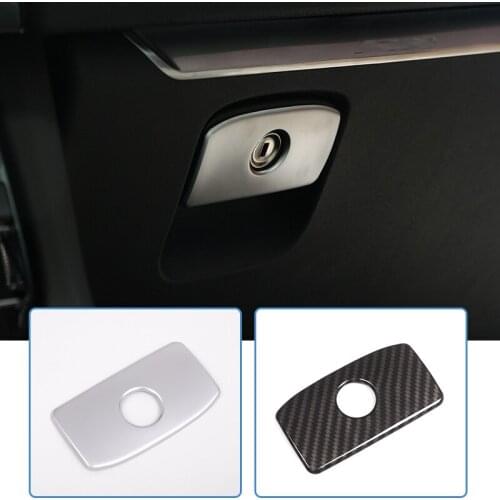 Real Carbon Fiber For Jaguar XE XF F-pace F pace X761 Car Iterior Passenger Side Storage Box Decoration Cover Trim