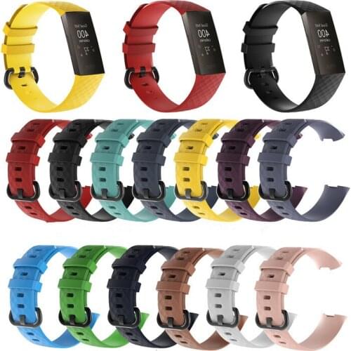 Silicone Wristband Wrist Strap Smart Watch Band Strap Soft Watchband Replacement Smartwatch Band For Fitbit Charge 3 Charge 4