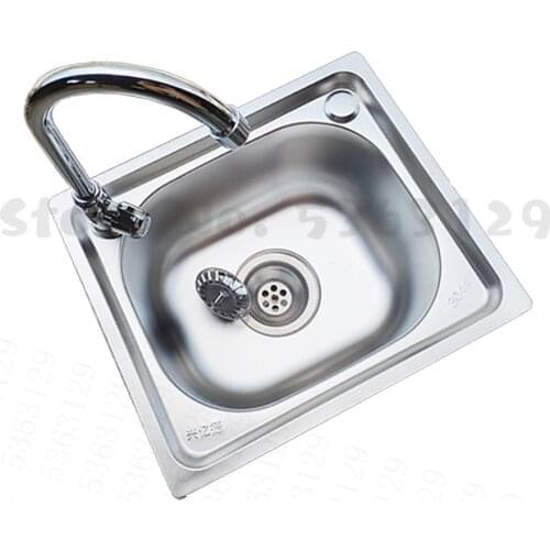 Kitchen Sink Stainless Steel Single Kitchen Sink Drain Pipe wash basin set WY615