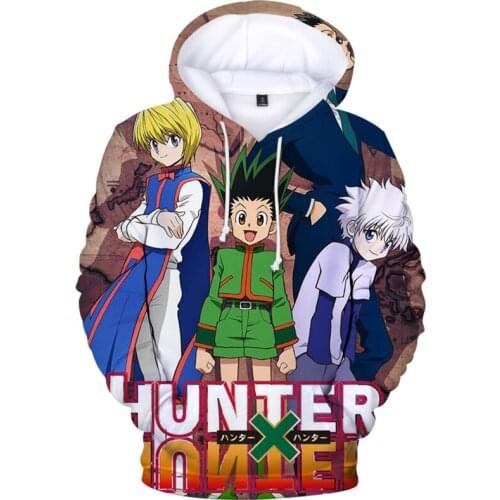 Popular Anime Hunter X Hunter Killua 3D Hoodie Men Women Unisex Sweatshirts Teens Cotton Casual Hoodies Hip Hop Streetwear Male