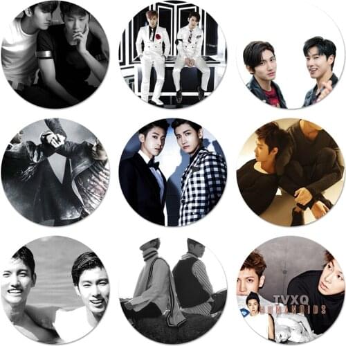 Tvxq! The Awesome Korean Duo Tvxq Icons Pins Badge Decoration Brooches Metal Badges For Backpack Decoration