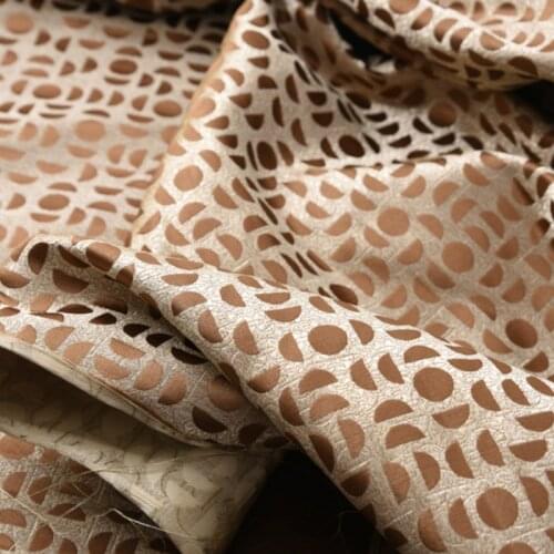 Heavy weight silk brocade fabric 1.14 meters wide and 50 meters heavy weight geometric silk jacquard brocade fabric cloth