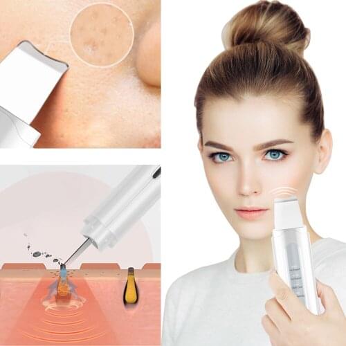 Ultrasonic Skin Scrubber EMS Ion Facial Cleansing Ion Import Face Lifting Blackhead Remover Pore Cleaner Skin Peeling Shovel