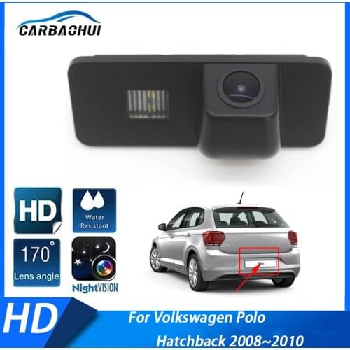 HD Car Rear View Reverse Backup Night Vision Camera Waterproof High quality RCA For Volkswagen Polo Hatchback 2008 2009 2010