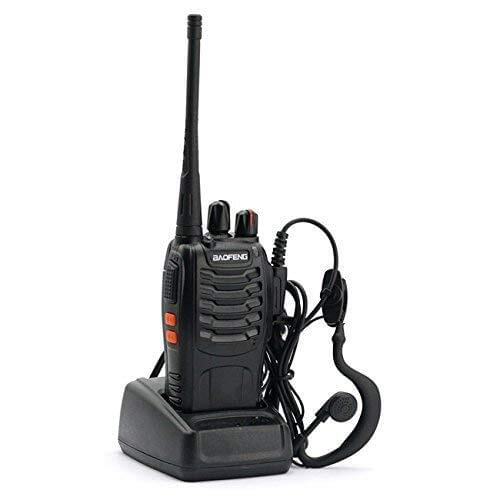 1PCs 888S Walkie Talkies 1500mAh Rechargeable Battery 3 Miles Long Range with Earphone LED Flashlight
