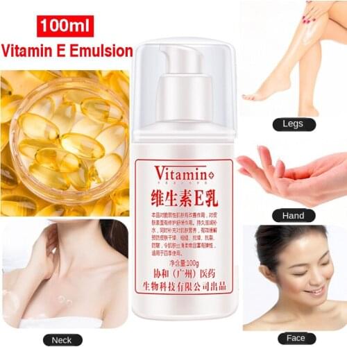 100ml Vitamin E Emulsion Face Cream Vitamin E Milk Face Care Moisturizing Anti-Aging Anti Wrinkle Day or Night Face Cream