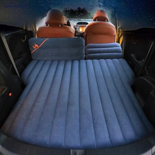 Car SUV Flocking Cloth Travel Bed Camping Inflatable Air Mattress Outdoor Multifunctional Back Seat with Air Pump Travel Camping