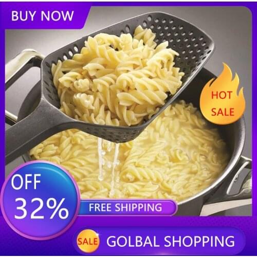 Kitchen Gadgets Vegetable Strainer No-Stick Shovels Fries Colander Veggies Water Leaking Spoon Nylon Large Filter Kitchenware