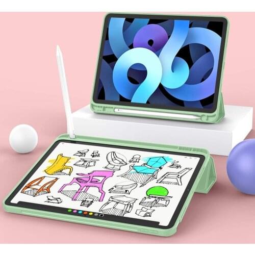 For iPad Air 4 10.9 Case with Pencil Holder Cover for iPad 10.9 10.2 10.5 11"A2324 A2072 A2316 A2325 iPad 7 8 2020 Magnetic Case