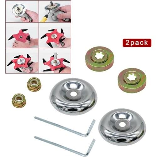 For Trimmer Brush CutterLawnmower Blade Adapter Nut Fixing Kit Universal Lawnmower Metal Gearbox Blade Replacement Accessories