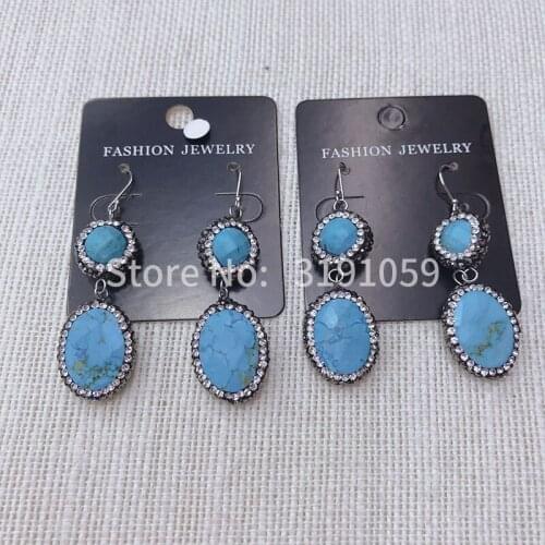 European and American hyperbole vogue is dressed in everything act the role of ornament loose stone qualitative earring eardrop