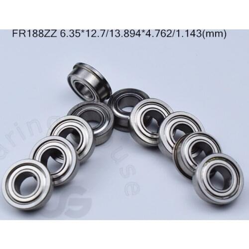 FR188ZZ 6.35*12.7*13.894*4.762*1.143(mm) 10pieces free shipping bearing Flange bearings FR188ZZ chrome steel deep groove bearing