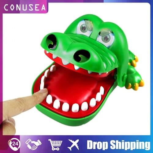 Hot Sell Creative Practical Jokes Mouth Tooth Alligator Hand Childrens Toys Family Games Classic Biting Hand Crocodile Game