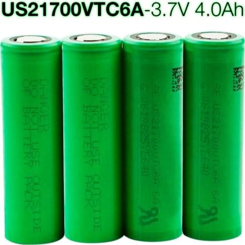 21700 3.7v VTC6A 4000mah Lithium Rechargeable Battery for Sony US21700VTC6A 30A Discharge for Flashlight Toys Tools Battery