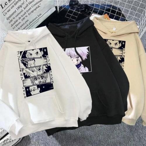 Kawaii Hunter X Hunter Hoodies Men/Women Hoodies Sleeve Sweatshirt Killua Zoldyck Anime Manga Bluzy Clothes For Teens