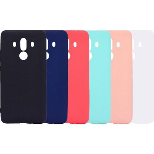 Cute Phone Case For Huawei mate10 pro Candy solid color Soft TPU Capa For Huawei mate10 pro Fundas Back Cover telephone case