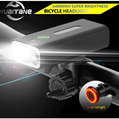Upgraded LED Bicycle Headlight 5200mAh USB Rechargeable Bike Light Front IPX5 Waterproof Bike Flashlight Newest Bike accessories