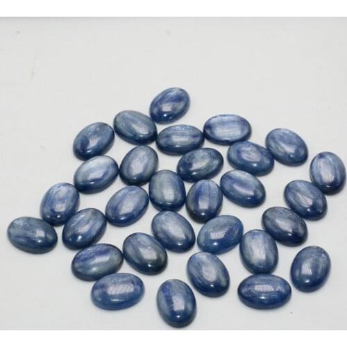 Natural Blue Kyanite / Charoite / Malachite / Seraphinite Oval Cabochon 13x18mm 5 Pieces / Lot