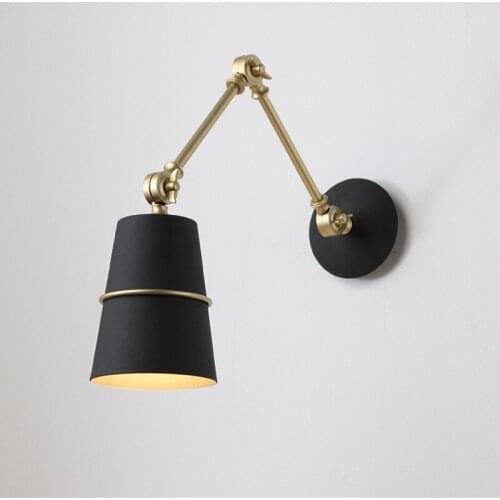 Nordic Iron Swing Long Arm Wall Light Living Room Beside Lamp Modern LED Wall Lights Sconce Arandela Apliques Pared WJ1022