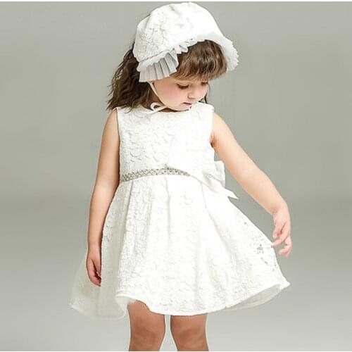 Newborn 1 First Birthday Baby Girls Dress Infant White Litttle Baby Girl Pink Dress Party Christening Gown Size 3 6 12 24 Months