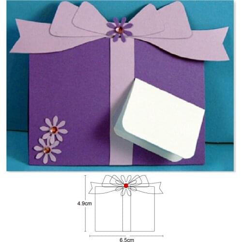 Gift Box Stitched Metal Cutting Dies Stencil for DIY Scrapbooking Album Embossing Paper Cards Decorative Crafts Die Cuts