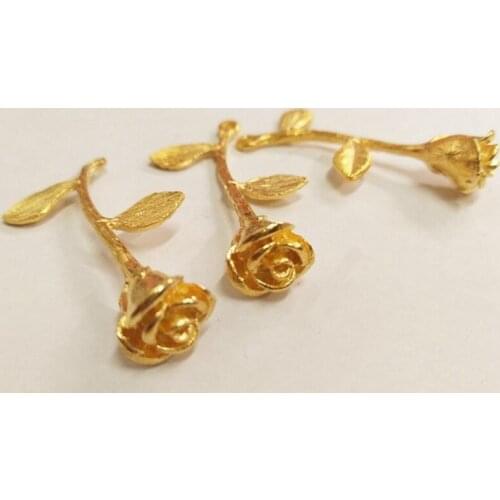 20pcs/lot 40*22*10 mm Roses Charms Pendants Metal Pandent necklace charms necklace pendant for DIY decoration