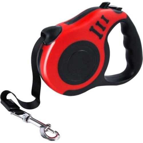 Dog Leads Durable Leash Automatic Retractable Nylon Dog Lead Extending Puppy Walking Running Lead Roulette 3/5M Pet Supplies New