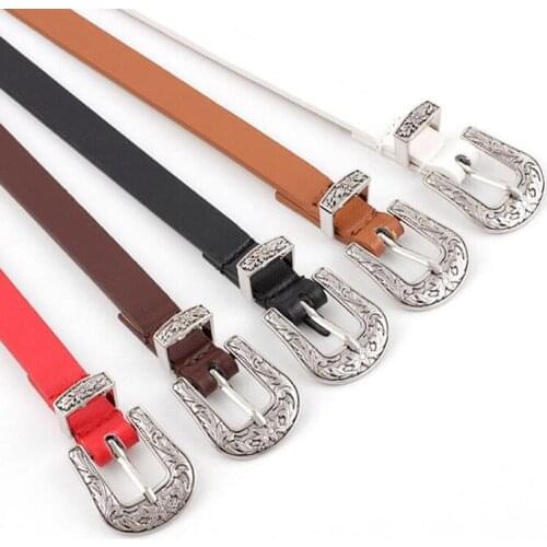 Fashion Women Pin Buckle Belts for Dress 2020 New Flowers Ladies Casual Black Jeans Straps High Quality Hot Designer Belt