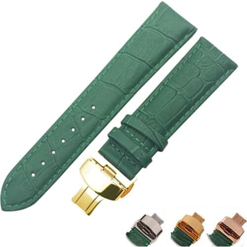 Genuine leather bracelet handmade watchband 12mm -24mm watch band green color Wrist watch strap wristwatches wholesale