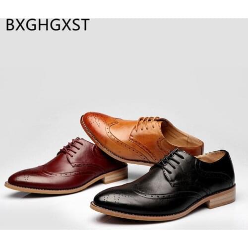 Luxury men shoes leather Coiffeur elevator shoes for men formal brand vintage designer brogue shoes men classic 2020 мужская обу
