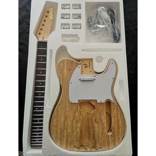 1 set Best New DIY Guitar Mahogany Body Unfinished Electric Guitar Kit all hardware
