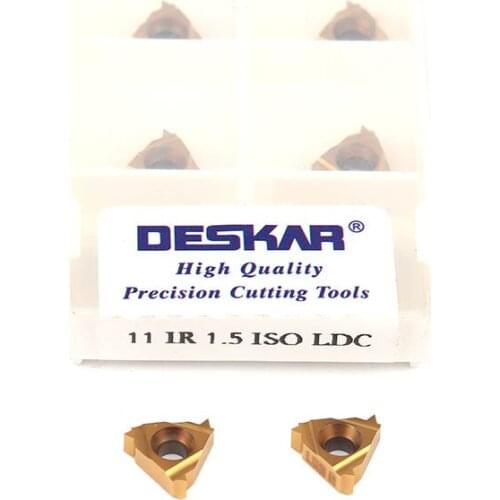 11ER 11IR 0.75ISO 1.0ISO 1.25ISO 1.5ISO 1.75ISO 2.0ISO 2.5ISO 3.0ISO LDC Threading Inserts CNC Lathe Tools CVD Coated, For Steel