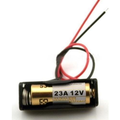 12V 23A Single Battery Box 5 Pieces Battery 23A/A23 12V Clip Holder Box Case With Leads Black Battery Charger Accessories