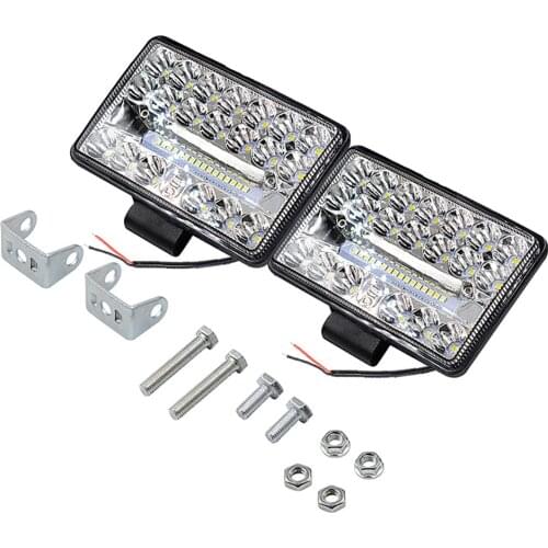 2Pcs Offroad Work Lights DC12-80V 6500K Flood LED Light Bar IP68 Waterproof LED Pods for Truck ATV SUV Lighting 30W Working Lamp