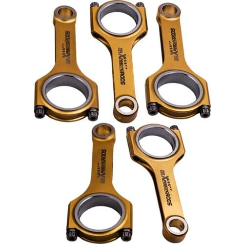 5x Titanizing EN24 Racing Conrods Connecting Rods For Audi 80 8C B4 Estate RS2 quattro 144mm W/ ARP Bolts
